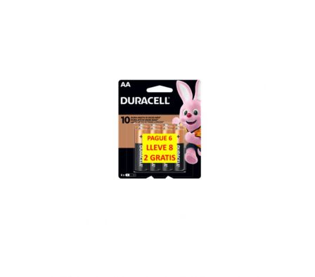 PILA DURACELL AA PAGUE 6 LLEVE 8