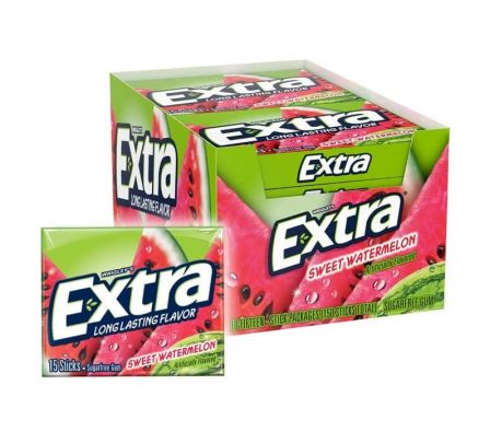 CHICLE EXTRA SWEETWATERMELON CAJA 15UN
