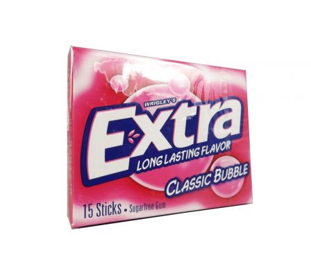 CHICLE WRIGLEYS EXTRA BUBBLE GUM 15UN