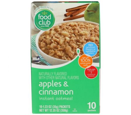 AVENA INSTANTANEA MANZANA CANELA FOOD CLUB 350 