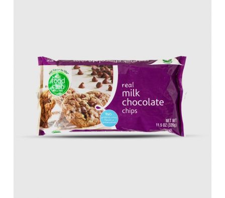 CHIPS DE CHOCOLATE CON LECHE FOOD CLUB 326 G 