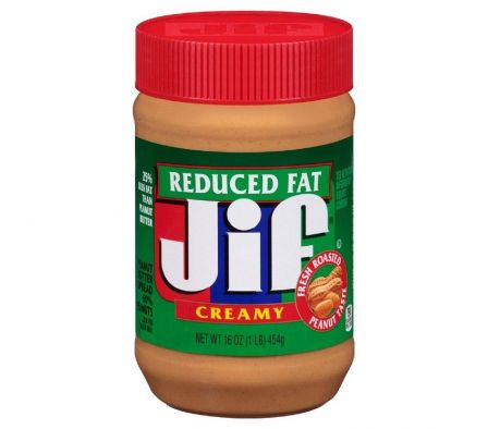 MANTEQUILLA DE MANI JIF CREMOSA BAJA CALORIAS 454G