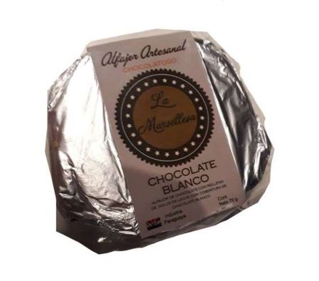 MINI ALFAJOR LA MARSELLESA CHOCOLATE BLANCO 30GR.