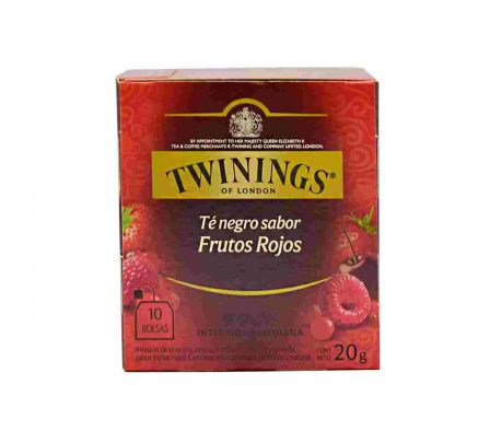TE TWININGS NEGRO SABOR FRUTOS ROJOS 10 SOBRES