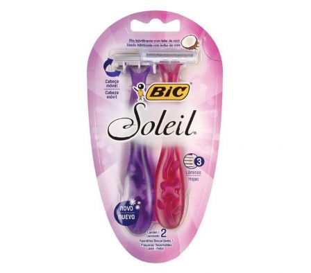 MAQUINA DE AFEITAR BIC SOLIEIL C/LECHE DE COCO 2UN