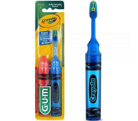 CEPILLO DENTAL GUM KIDS CRAYOLA VIAJERO GIRAT SUAV