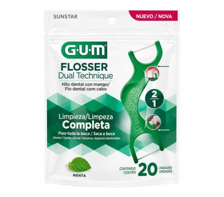 HILO DENTAL GUM FLOSSERS DUAL TECHNIQUE X 20 UND