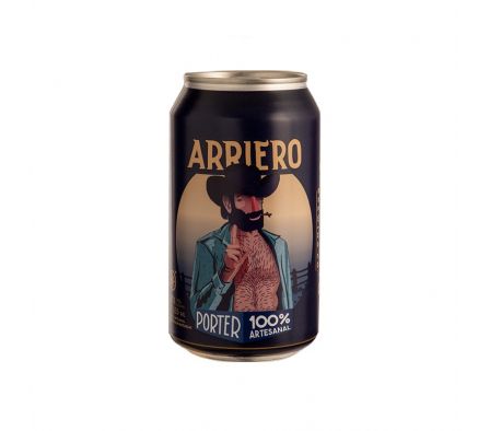 CERVEZA ARTESANAL SBC ARRIERO PORTER LATA 355ML