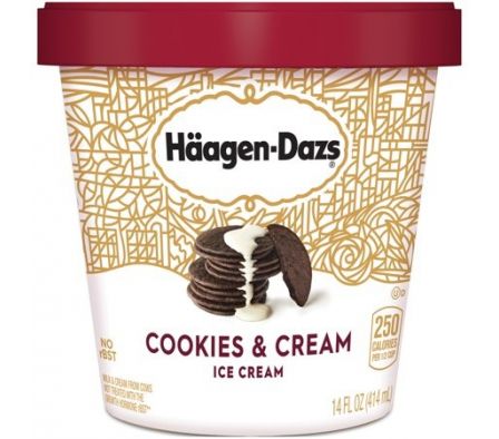 HELADO HAAGEN DAZS COOKIES Y CREAM 473ML