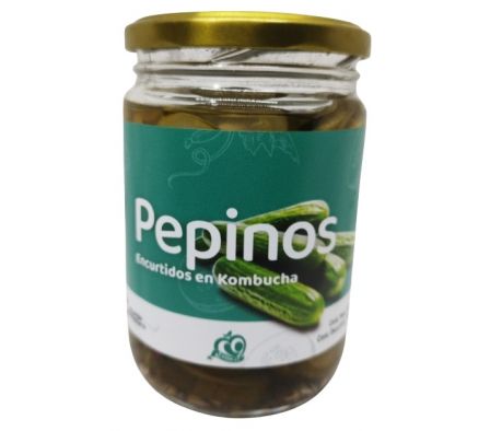 PEPINOS ENCURTIDOS GREEN-K EN KOMBUCHA 500GM