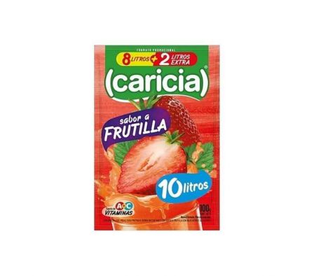 REFRESCO CARICIA FRUTILLA 10LTS 100G