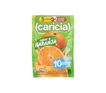 REFRESCO CARICIA NARANJA 10LTS 100G