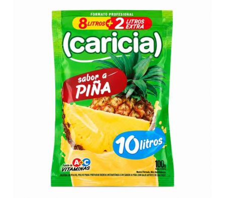 REFRESCO CARICIA PIÑA 10LTS 100G