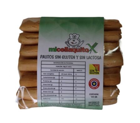 PALITOS MI CELIAQUITO SIN GLUTEN/SIN LACTOSA 150GR