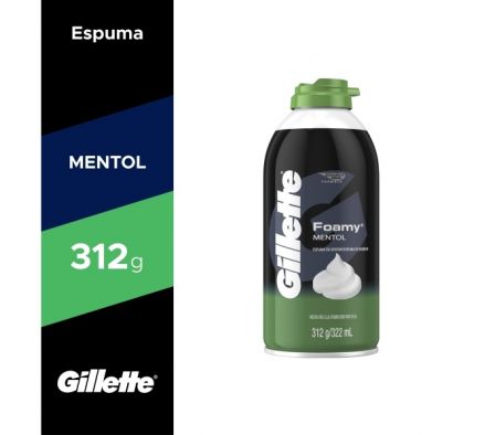 ESPUMA DE AFEITAR GILLETTE FOAMY MENTOL  312GR