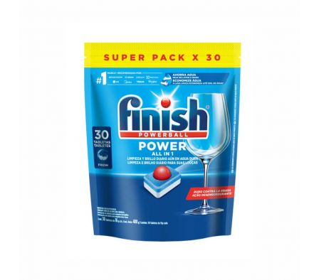 DETERGENTE FINISH  EN TABLETAS POWER 480GR 