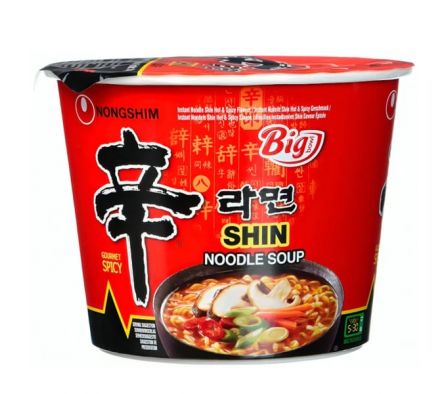 FIDEOS NONGSHIM BIG BOWL NOODLE HOT 114GR 