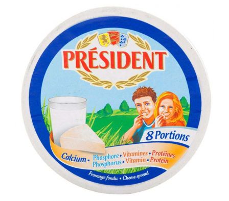 QUESO EN PORCIONES PRESIDENT  X 8 140GR