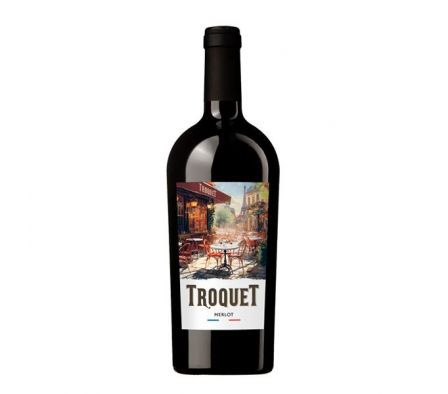 VINO TROQUET MERLOT 750ML 
