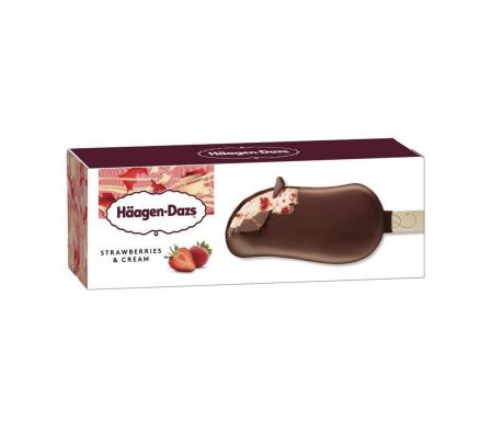 HELADO HAAGEN DAZS PALETA STRAWBERRY & CREAM 80ML