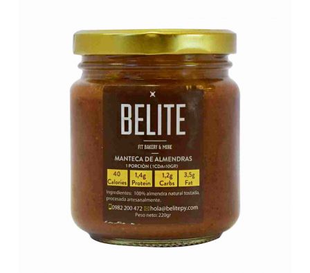 MANTECA DE ALMENDRAS BELITE 200GR