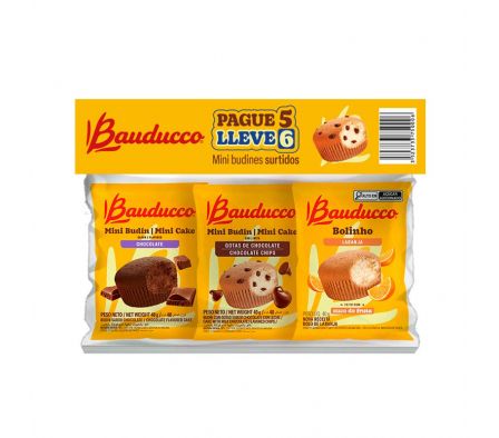 PACK MINI BUDIN SURTIDOS BAUDUCCO 6X5