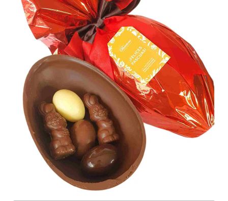 HUEVO DE CHOCOLATE C/LECHE BARROCO 23CM 500GR