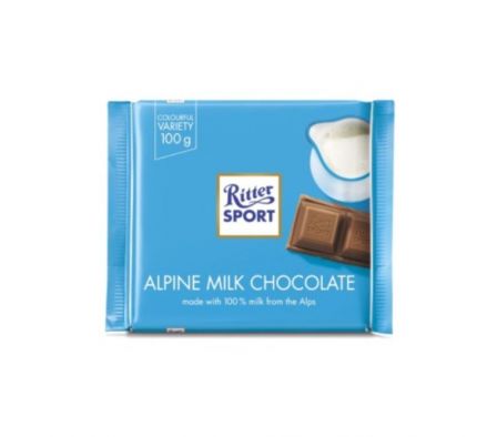 CHOCOLATE RITTER LECHE ALPINA 100GR