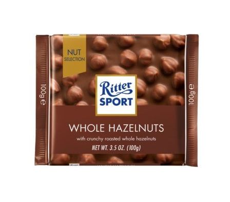 CHOCOLATE RITTER SPORT AVELLANA 100GR
