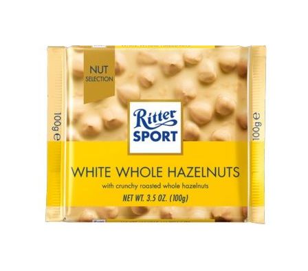 CHOCOLATE RITTER SPORT BLANCO AVELLANA 100GR