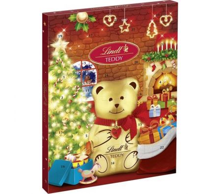 LINDT OSO TEDDY  CALENDARIO DE CHOCOLATE 170G