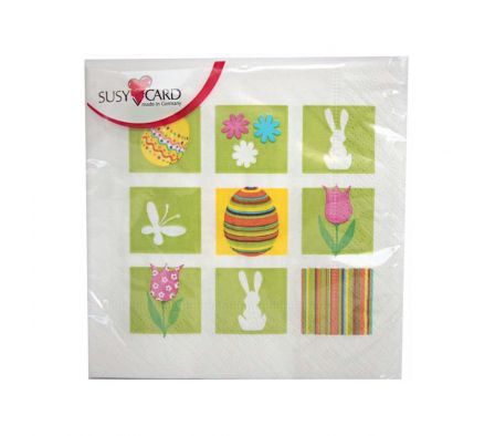 SERVILLETA SUSY OSTERPUZZLE 24x24CM