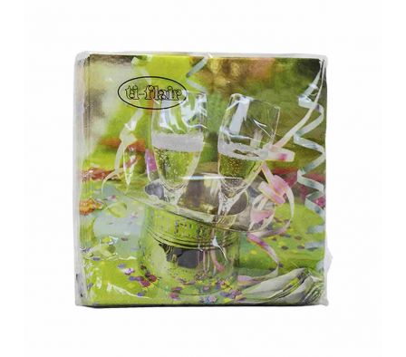 SERVILLETA TIFLAIR FIESTA DE AÑO NUEVO 24x24CM