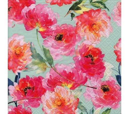 SERVILLETA TIFLAIR SUMMER ROSES  24X24CM