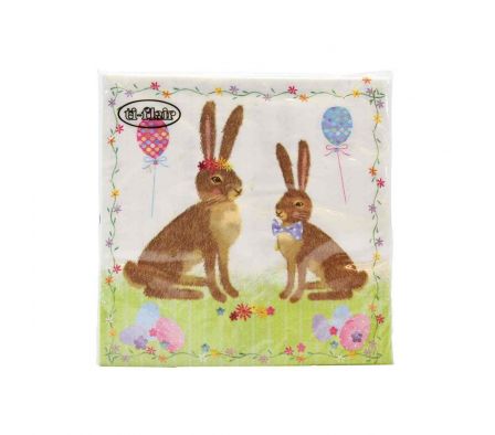 SERVILLETA TIFLAIR PASCUAS PARTY 33X33CMTS