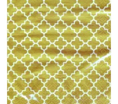 SERVILLETA TIFLAIR LATTICE DORADO 33X33CMTS