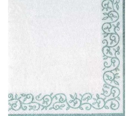 SERVILLETA TIFLAIR BORDE PLATEADO 33X33CMTS