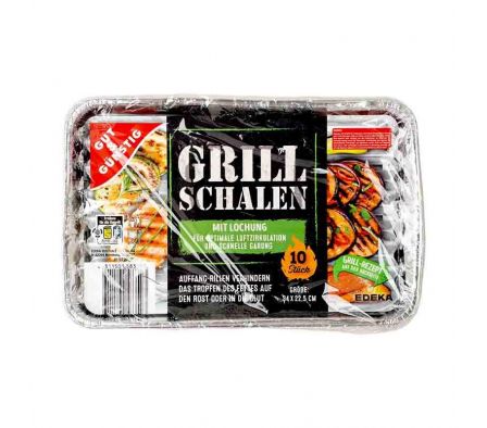 PLATO DE ALUMINIO EDEKA P/ASADO RECTANGULAR 10 UNI