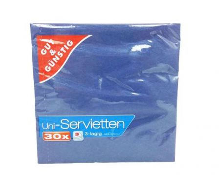 SERVILLETAS G+G AZULES 33X33