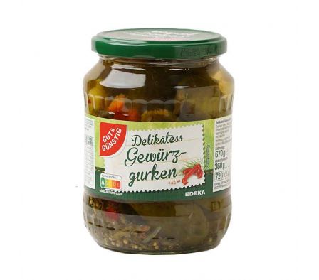 PEPINILLOS CONDIMENTADOS G+G DE 670G