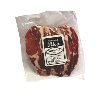 JAMON CRUDO CHANCHITO RICO BONDIOLA AHUMADA X KG