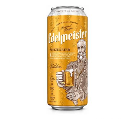 CERVEZA EDELMEISTER WEIZEN 5.2 % LATA 500 ML