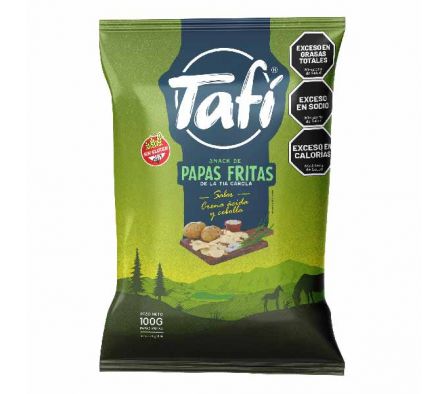 PAPAS FRITAS TAFI CREMA ACIDA Y CEBOLLA 100GR