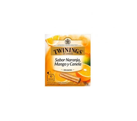 TE TWININGS SABOR NARANJA MANGO Y CANELA 10 SOBRES