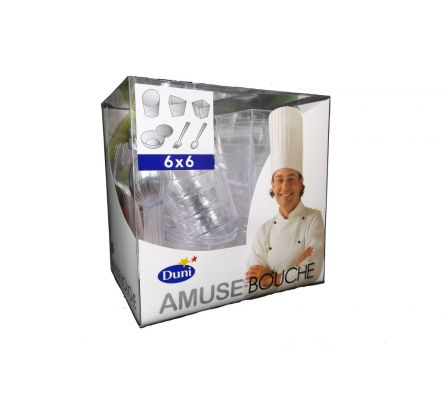 SET DUNI POTES DE PLASTICO X 36 UNID