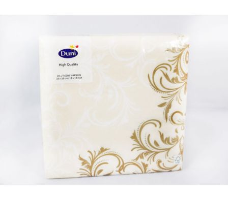 SERVILLETA DUNI GRACE CREAM 33X33