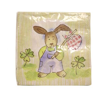 SERVILLETAS DE PASCUA EASTER RABBIT 33x33CM