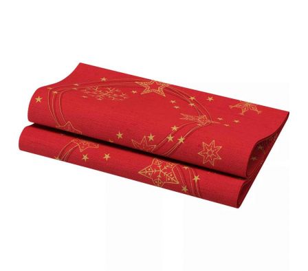 SERVILLETA DUNI SHINING STAR RED 40X40CM
