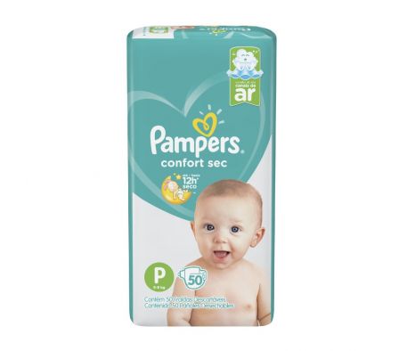 PAÑAL PAMPERS CONFORT SEC PEQ.  50SUNS