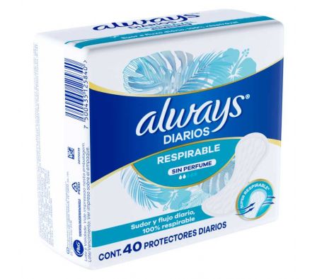 PROTECTOR DIARIO ALWAYS S/PERFUME 40UN